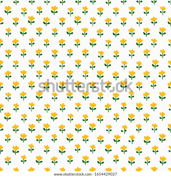 Simple Yellow Hand Drawn Flower Doodle Stock Vector (Royalty Free ...