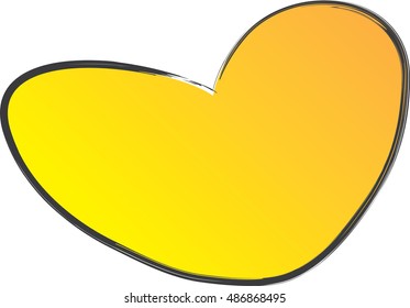 Simple yellow heart