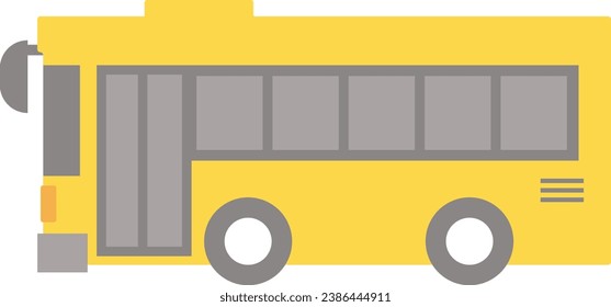 Simple yellow illustration of a bus