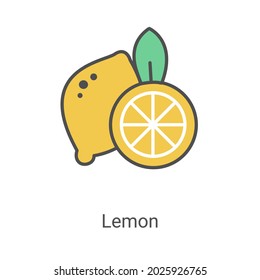 simple yellow lemon icon vector illustration