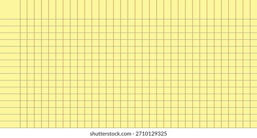 Simple Yellow lined paper. Notebook paper background. Vector Illustration