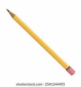 Simple yellow long pencil object 