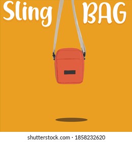 simple yellow and orange sling bag design