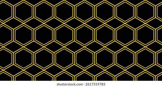 simple yellow outline polygon pattern on dark.