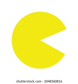 Simple yellow pie chart illustration vector template design.
