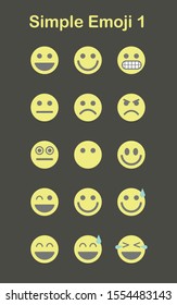 Simple Yellow Round Emojis Icon