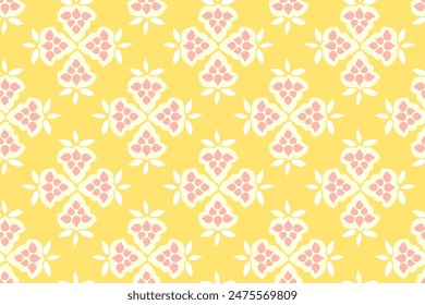 Simple yellow seamless pattern with abstract geometric shapes. Creative small forms with tiny dots, drops, spots, snowflakes, circles printing. Vector hand drawing sketch. Collage template design 