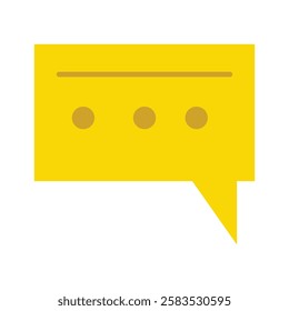 Simple Yellow Speech Bubble Graphic