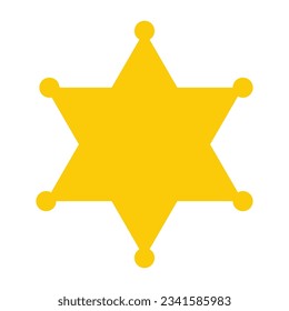 Einfache Yellow Star Sheriff-Abzeichen