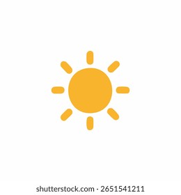 Simples amarelo ícone do sol ilustração vetor