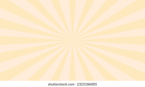 A simple yellow sunburst background A rectangular size Pastel burst Geometric abstract design Vector illustration