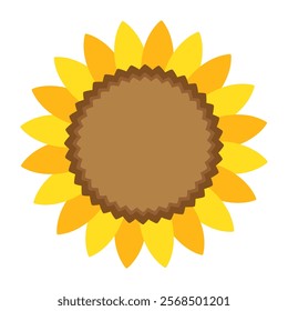 Simple yellow sunflower illustration material
