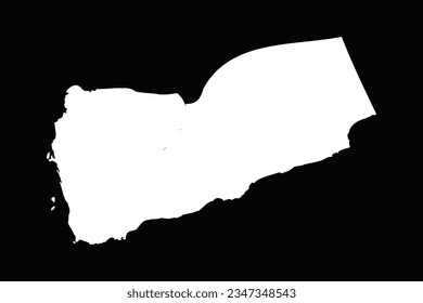 Simple Yemen Map Isolated on Black Background, can be used for business designs, presentation designs or any suitable designs.