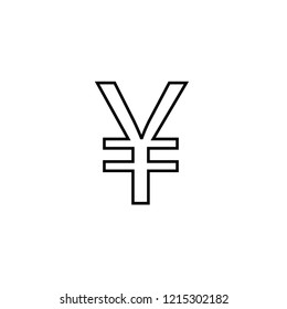Simple yen icon. Vector Illustration