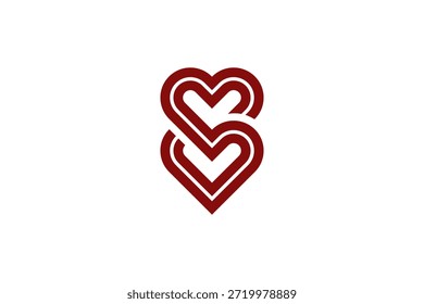 Um design de logotipo de amor simples, mas bonito. Uma super adorável com borda arredondada.