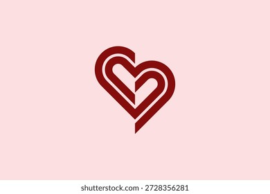 A simple yet beautiful love logo design. A super lovely with rounded edge.