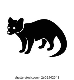 Simple yet captivating civet silhouette artwork for contemporary design