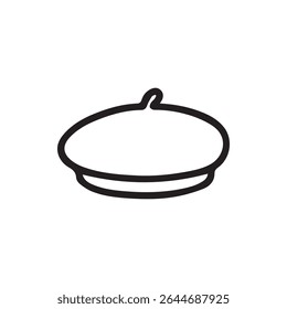 Simples, mas chique boina ilustração. Representa elegância e estilo. Perfeito para blogs de moda e projetos de design. Arte minimalista.