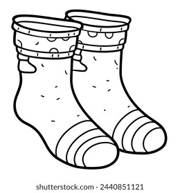 Icono de calcetines simple pero elegante en formato vectorial.