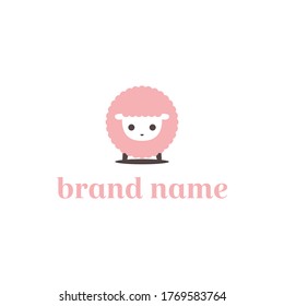 A simple yet cute and adorable sheep logo design.