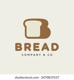 A simple yet economical logo design combining a bread and letter B. 