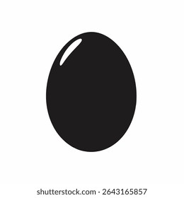 Simple yet elegant black and white oval shape illustration