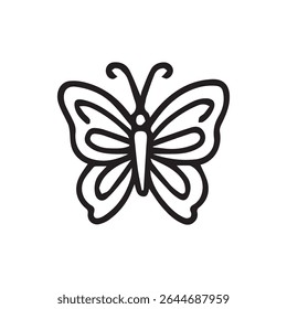Uma ilustração de borboleta simples, mas elegante, perfeita para projetos que precisam de um toque de natureza e beleza. As linhas limpas tornam versátil para vários projetos