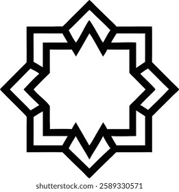 A simple yet elegant eight-pointed star design reflecting Ramadan symbolism.