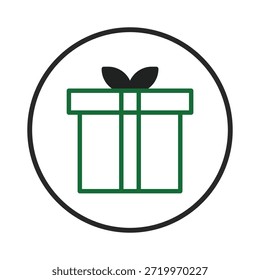 Um ícone simples, mas elegante ilustração de uma caixa de presente, adequado para uso em vários projetos de design. Simboliza a celebração, a generosidade e a alegria de dar, complementando perfeitamente as férias