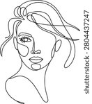 A simple yet elegant line drawing of a woman