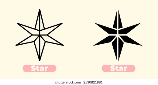 Simple yet elegant star icon, perfect for various design projects.