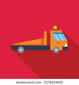 Simple yet eye catching vector illustration of a tow truck, providing a sense of security and reliability for those unexpected roadside emergencies