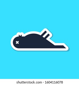 A simple yet funny and unique Dead Bird Sticker Design. 