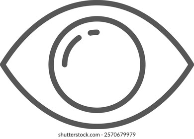 Simple yet impactful graphic of an eye, symbolizing sight, awareness, and attention, ideal for projects related to vision, observation, or surveillance