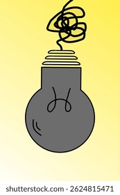 Uma ilustração simples, mas impactante, que retrata a falta de pensamento claro ou um problema