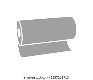 A simple yet impactful illustration of a rolledup material.  Perfect for concepts of packaging, production, manufacturing, or the abundance of resources.