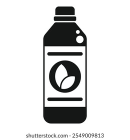 Imagen simple pero impactante de una botella de producto de limpieza ecológica, promoviendo la sostenibilidad y un estilo de vida verde