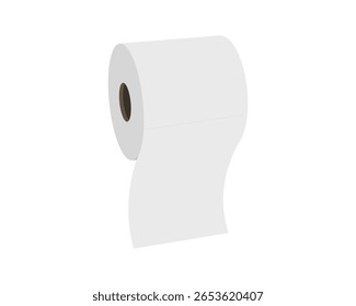 Uma imagem simples mas impactante de um rolo de papel branco, sutilmente sugerindo conceitos de limpeza, frescura ou novos começos.