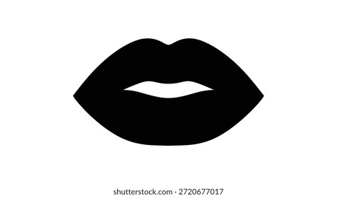 A simple yet impactful image showcases beautifully defined lips in a stark black silhouette style.