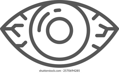 Simple yet impactful, a stylized eye icon symbolizes vision, observation, and awareness, conveying concepts of sight, attention, and perception