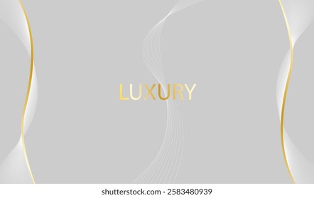 A simple yet luxurious image featuring the text “LUXURY” written in gold letters on a grey background. The use of gold helps to emphasize the luxury and class.