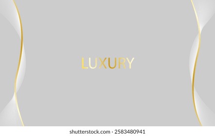 A simple yet luxurious image featuring the text “LUXURY” written in gold letters on a grey background. The use of gold helps to emphasize the luxury and class.