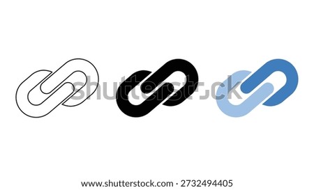 simple yet powerful black chain link logo on white background, representing connection, relationships, and unity. The logo is stylized representation of chain link, conveying sense of bonding and joining. The design is minimal and clean, making it versatile for various applications.