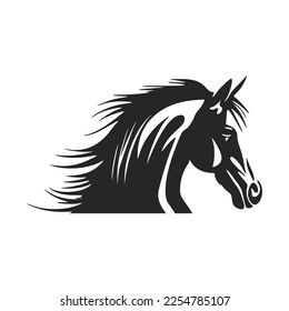 Simple yet powerful Black and white horse logo. Perfect for a fashion brand or high end product.