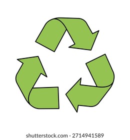Ein einfaches, aber kraftvolles Symbol für grünes Recycling, das allgemein als Zeichen für Umweltschutz, Nachhaltigkeit und verantwortungsvollen Konsum anerkannt wird.