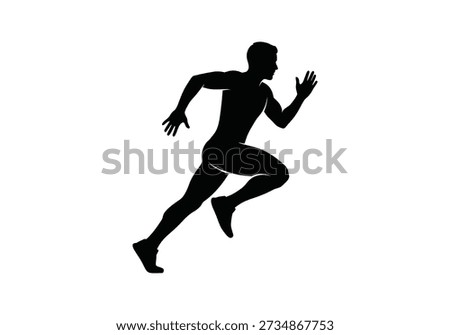 A simple yet powerful illustration of a man in motion, conveying energy and dynamism