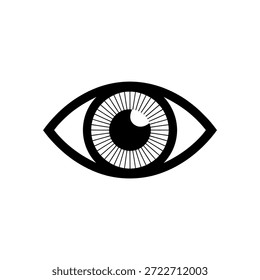 Simples, mas impressionante ilustração em preto e branco de um olho humano, simbolizando a visão e a percepção.