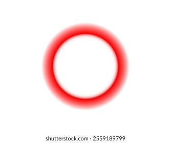 A simple yet striking image of a red circle with a soft, glowing halo. perfect for design inspiration and creativity.