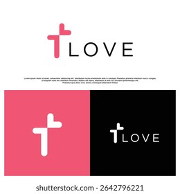 Simple yet striking T Love logo design, featuring a heart and T fusion, great for branding, packaging, or digital identity.
