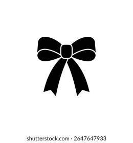 Simple yet striking, this image features a black ribbon tied into a bow, isolated on a clean white background, perfect for any design or decorative need.